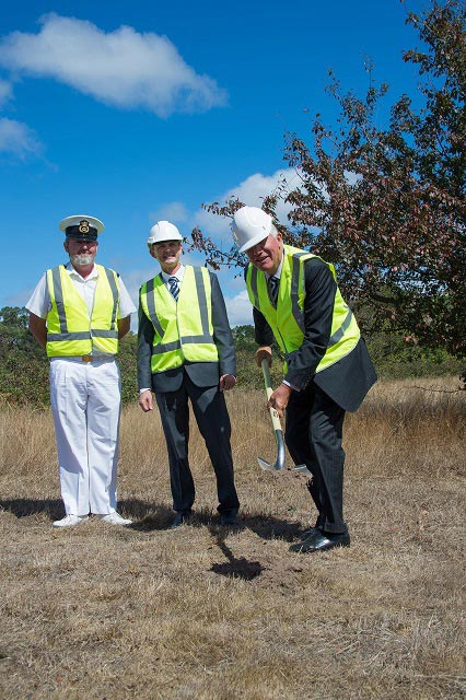 Sod turning at Hastings